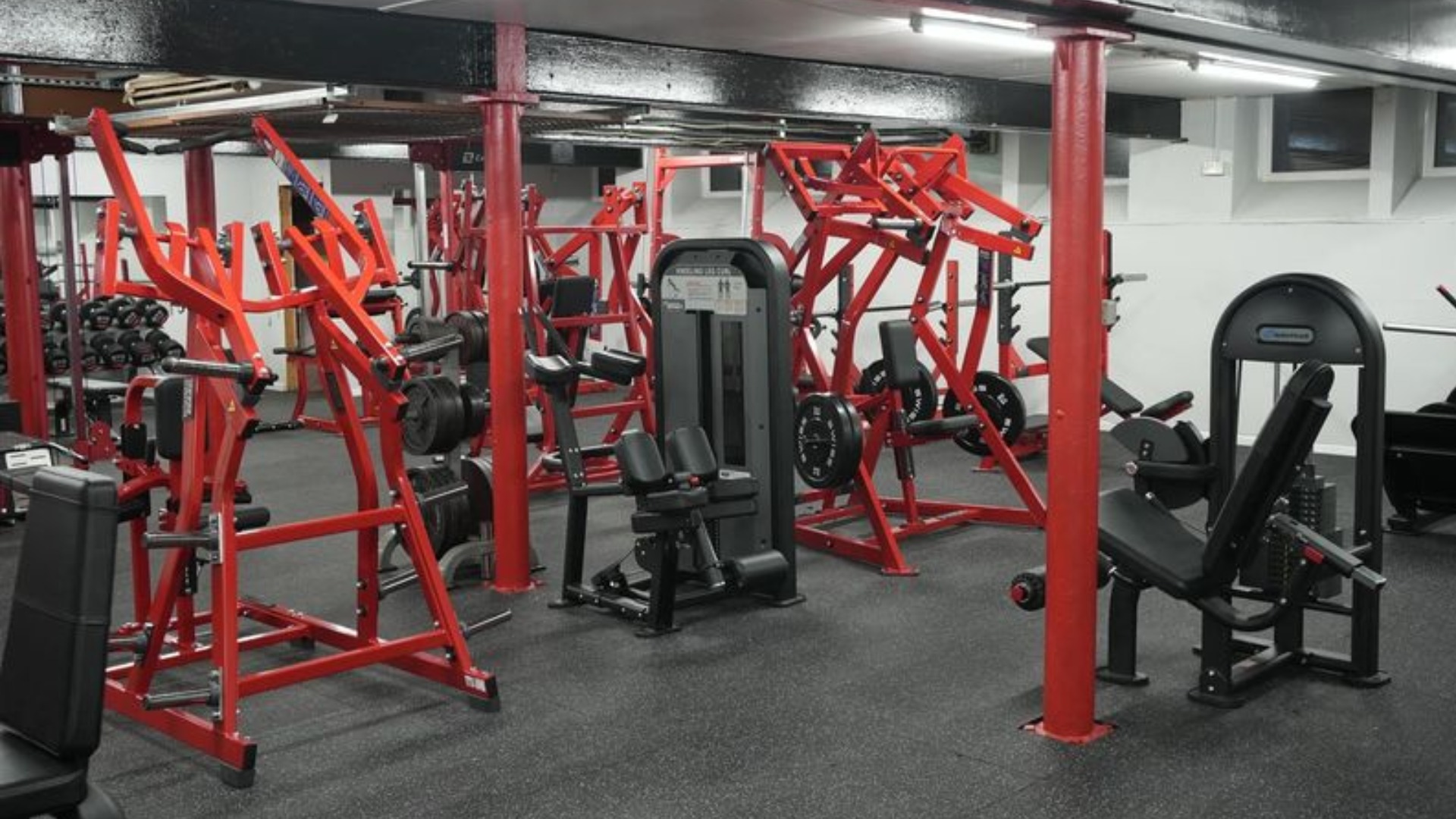 The gym at Phase One Bath